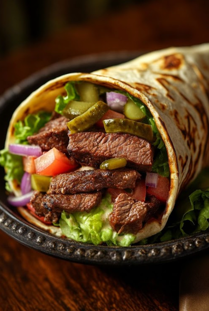 Beef Suya Shawarma